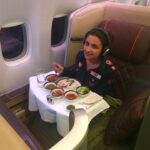 Parineeti Chopra Instagram - Best meal I've had in the sky! @singaporeair #flysq #firstclass