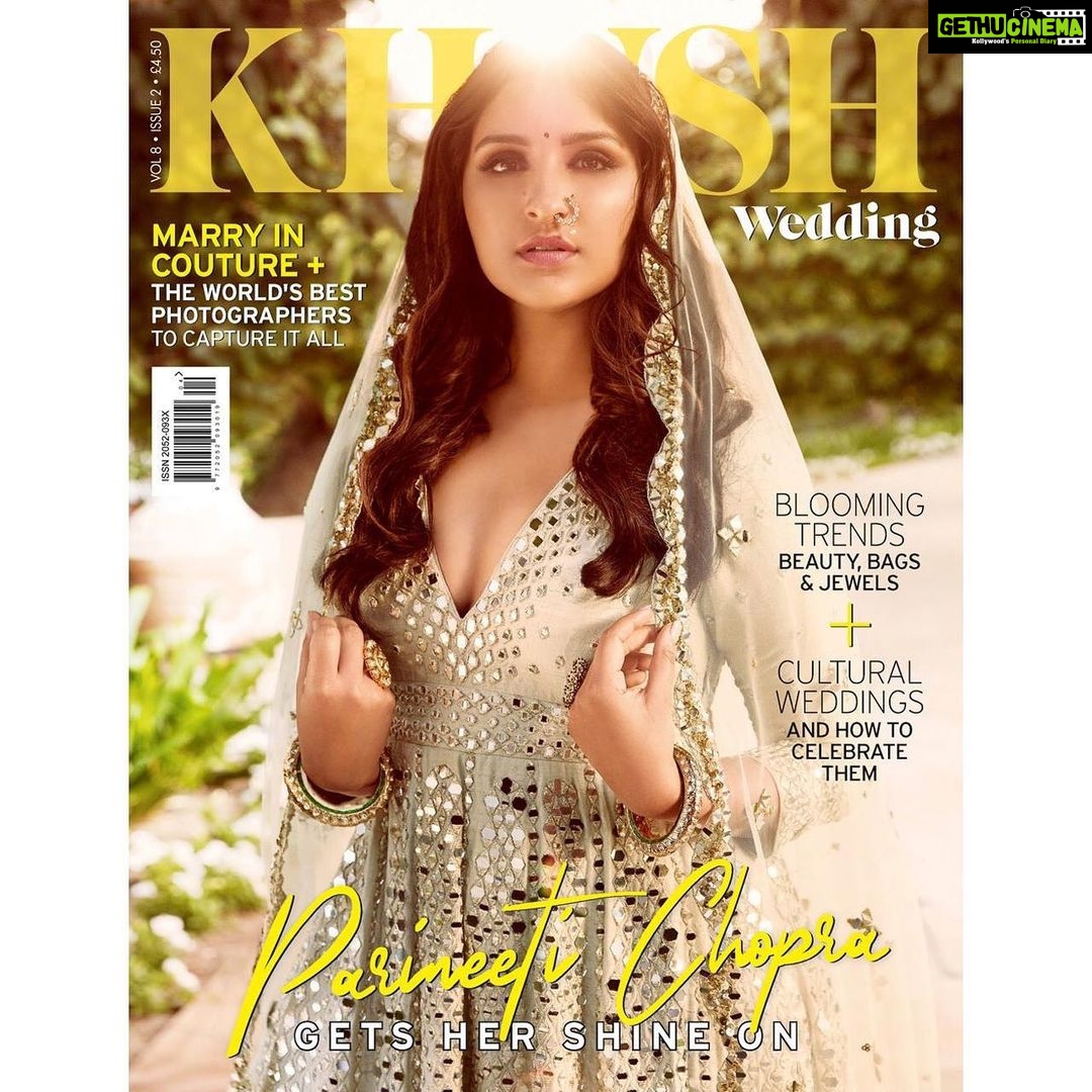 Parineeti Chopra Instagram - Ready as a bride. Husband pending! @khushmag Any info on when he is coming?! 🤣 Editor in-chief @sonia_ullah Outfit: @Abhinavmishra_ Jewellery: @Kainoor_Jewellery Photography: @rahuljhangiani Creative Director: @mannisahota Fashion Editor: @Vikas_r Styling by: @tanishqmalhotraa Makeup: @ginibhogal Hair: @kiwarkis Location: @adhdowntown @adhskyview Dubai, United Arab Emirates
