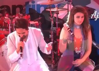 Parineeti Chopra Instagram - My fav thing to do in the world ❤️ @ayushmannk #SingingForLife