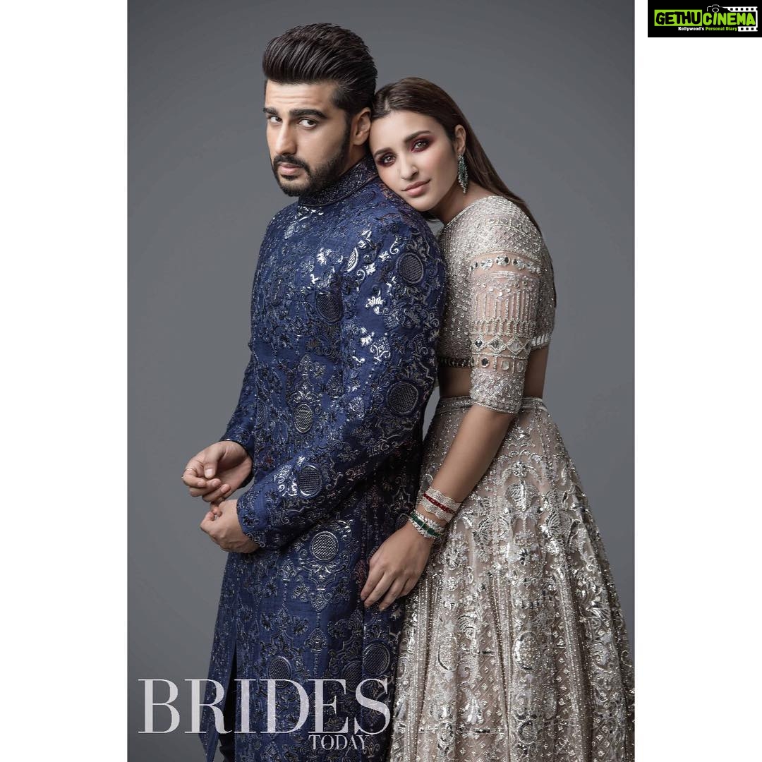 Parineeti Chopra Instagram - He was about to fall, caught him just in time. Phew! ๐ Baba I know I am your saviour; happy the world finally knows. Thankyou @bridestodayin for spreading the word. @arjunkapoor @falgunishanepeacockindia