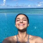 Parineeti Chopra Instagram – Cant believe I was in this heaven just 5 days ago!! Living out of a suitcase ✈️😍💦 BUT LOVE IT! Shoot for #NamasteEngland in Paris, Brussels and London continuesssssss Maldives