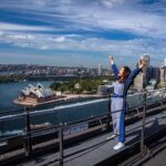 Parineeti Chopra Instagram - Look at these 2 photos!!! Im at the top of the Sydney Harbour Bridge!!! I’m so glad I decided to climb it! Definitely the climb of my life!!! @Sydney @Australia #ilovesydney #SeeAustralia @bridgeclimb #bridgeclimb @thetiltshiftcrew Sydney, Australia