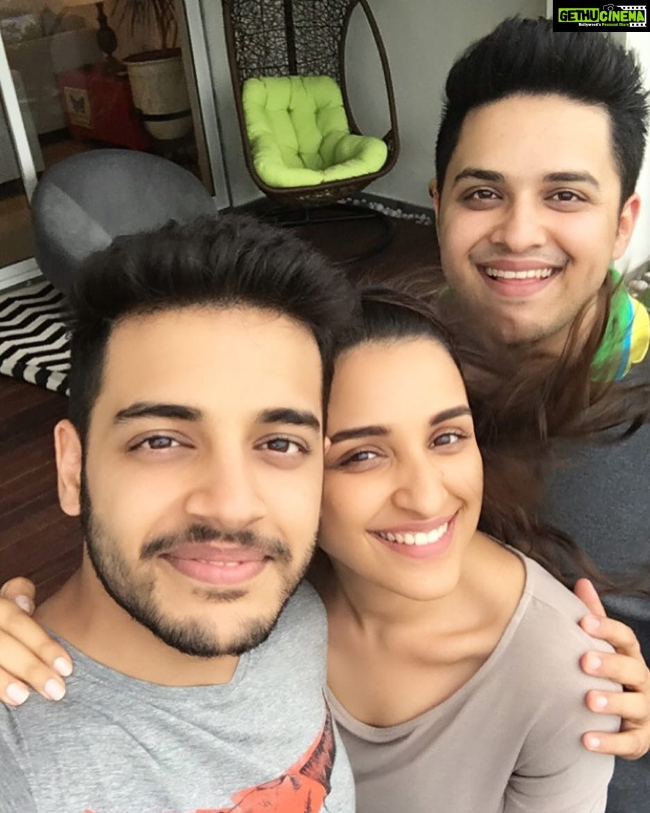 Parineeti Chopra Instagram - Dear Sahaj and Shivang, I don't know when the both of you grew up. Weren't you tiny babies in my arms just yesterday? I don't know when it changed from me taking care of you to you taking care of me. I don't know when you became my friends. I will never know, and I don't need to. I just know one thing - that my life is nothing without both of you. I thank god everyday that he gave me 2 perfect, kind gentlemen as brothers, who will never break my heart. I am amazed at how you live your lives and you inspire me to better mine. There will come a day when I get married and have kids of my own with another man, but you will always be my first loves ❤️ Happy Rakhi Harami's !! Now send me gifts 😜 @thisissahajchopra @shivangchopra99