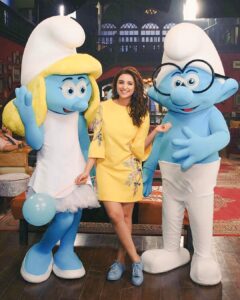 Parineeti Chopra Instagram - 🌈🎽💙!! #GolmaalAgain #Smurfs