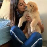 Pooja Hegde Instagram – Snuggles 🥰 🐶