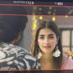 Pooja Hegde Instagram – On occasion of the visuals of #ButtaBomma becoming this blockbuster hit and it’s hashtag having more than 42 MILLION views on tik tok, here are some BTS’s for the fans until the full song comes out 😘 THANK YOU for the love ❤️ #itsallAboutTheEyes #aankhmicholi #alavaikunthapurramuloo