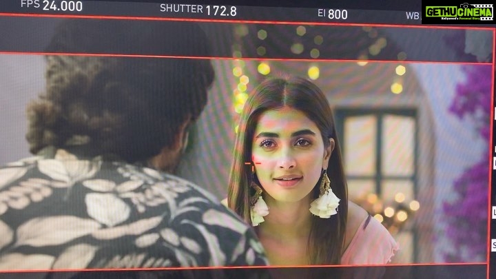 Pooja Hegde Instagram - On occasion of the visuals of #ButtaBomma becoming this blockbuster hit and it’s hashtag having more than 42 MILLION views on tik tok, here are some BTS’s for the fans until the full song comes out 😘 THANK YOU for the love ❤️ #itsallAboutTheEyes #aankhmicholi #alavaikunthapurramuloo