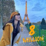 Pooja Hegde Instagram - 8 MILLION!!! And it was perfect that I touched 8 million in the city of LOVE...You’ll make me smile. Thank you my lovelies 😘❤️ #love #paris #IFellForYou #loveiseverything Tour Eiffel