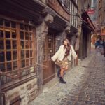Pooja Hegde Instagram - Cobblestones have my heart ❤️ #happysouls #travelgram #vintage #lovemyjob Mont Saint-Michel