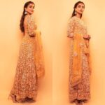 Pooja Hegde Instagram - Like a 🌻🌻 in @manishmalhotra05 💛💛 @kalasha_finejewels @stevemaddenindia @ashwin_ash1 @kajol_mulani @suhasshinde1 @artem.enterprise