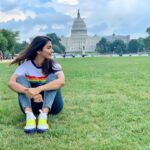 Pooja Hegde Instagram - Lesson #1: How to bring a rainbow to a cloudy sky 🌈😉 Washington D.C Captital City