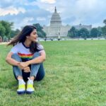 Pooja Hegde Instagram – Lesson #1: How to bring a rainbow to a cloudy sky 🌈😉 Washington D.C Captital City