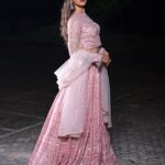 Pooja Hegde Instagram – The night sky and @falgunishanepeacockindia 🌸🌸 #prettyinpink