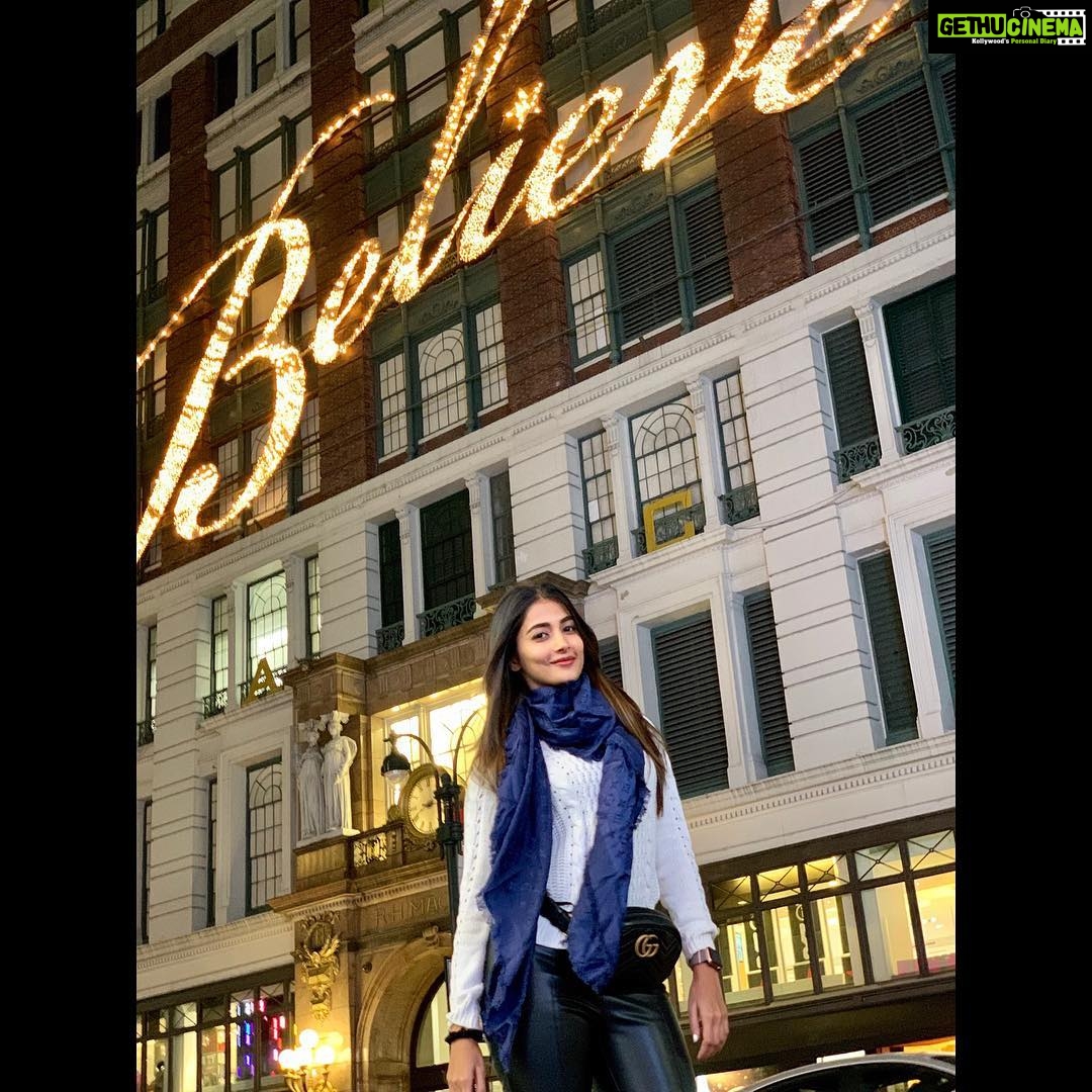Pooja Hegde Instagram - I truly think that a lot can happen when you just CHOSE to BELIEVE...As 2019 is upon us,let’s aim to believe in our dreams,believe in ourselves,get to work and then just watch the magic happen..boom ✨✨😉❤️ #signs #believe #2019goals #happynewyear #loveaboveall New York, New York