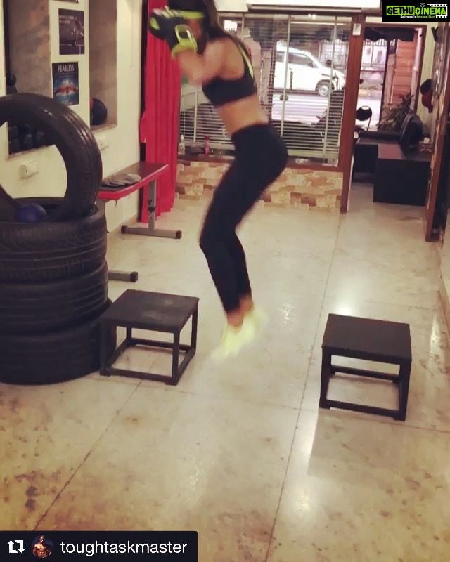 Pooja Hegde Instagram - 100% ALL HEART β€οΈ (also,end everything in style ππ) #FitWithAnAppetite #dab #Repost @toughtaskmaster γ»γ»γ» #saturdaymotivation @hegdepooja #studtraining is #intense & fun and this doll trains to give everyone #bodygoals #FitnessTrainer #LifeCoach #MFTHarrisonJames β€οΈβ€οΈβ€οΈ