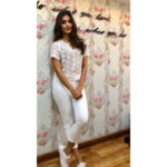 Pooja Hegde Instagram - How to turn a basic look into a fun look! White on white FTW! I'am ready with @onlyindia's all white ensemble! #ONLY #OnlyIndia #Ss18 #denims