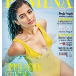 Pooja Hegde Instagram - ☀️ Bringing some heat for the Femina cover ☀️ #Repost @feminaindia ・・・ @hegdepooja sizzles on our new cover, making summer look oh-so-sexy. Photographer: @arjun.mark; Hair & Makeup: Tenzin Kyizom; Creative director: @meeteshtaneja; Stylist: @prachitiparakh; Ensemble: Knotted monokini, Hermes; Location courtesy: @renaissancemum @raindropalterego