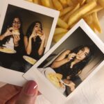 Pooja Hegde Instagram - When your manager catches you digging into junk food and then you drag her into it.... #nowshesguiltytoo #proof #foodisseriousbusiness #yummyinmytummy #fitwithanappetite