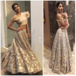 Pooja Hegde Instagram - Didn’t wanna take off this gorgeous @falgunishanepeacockindia outfit,u guys rock❤️❤️ and that clutch was just stunning @pratinavaofficial 😍 #Repost @eshaamiin1 ・・・ @hegdepooja at her friend's reception in @falgunishanepeacockindia #jewelry @mahesh_notandass @pratinavaofficial clutch @eshaamiin1 #styling