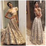 Pooja Hegde Instagram – Didn’t wanna take off this gorgeous @falgunishanepeacockindia  outfit,u guys rock❤️❤️ and that clutch was just stunning @pratinavaofficial 😍
#Repost @eshaamiin1
・・・
@hegdepooja  at her friend’s reception in 
@falgunishanepeacockindia 
#jewelry @mahesh_notandass  @pratinavaofficial clutch
@eshaamiin1 #styling