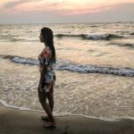 Pooja Hegde Instagram – Sea,sand and a beautiful sunset..❤️ #smallpleasures #beachlife #Peace