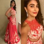Pooja Hegde Instagram - When @manishmalhotra05 dresses you up..you can’t help but look pretty ☺️☺️❤️ #indianweddingscenes #readytoparty @anmoljewellers @sahithya.shetty