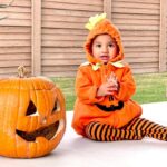 Pooja Kumar Instagram - I think this will be the only year she will be dressed as a pumpkin. #babygirl #happyhalloween #pumpkinpatch #jackolantern