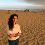 Pooja Kumar Instagram - #tbt #losangeles #santamonica the sky was overcast and the the beach was clear right before sunset. These days are coming back soon. #coronavirus #shelterinplace #staysafe #stayhome