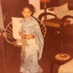 Pooja Kumar Instagram - #tbt I have always loved wearing #saris and I wore my first one when I was three! My mom made a blue organza one for me out of the extra material she got in #Lucknow #desi cloths are the best! #memories #Nani #india #desicloths #actresslife #newyorkcity