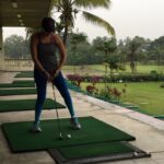 Pooja Kumar Instagram – #tbt attempting to learn golf in #Malaysia during the shoot of #psvgarudavega! Thanks to my director @praveensattaru for encouraging me because I have a long way to go if I want to go pro! #lucky #moviemaking #shooting #telugu #