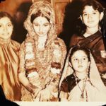 Pooja Kumar Instagram - My mom and her three sisters in #lucknow back in the day. Aren’t they classic beauties?? Can you tell which one I look like?