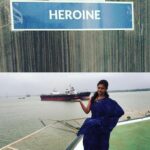 Pooja Kumar Instagram - This is my new name for the film! Shooting in #joharbaru on an oil rig in the middle of a helipad.