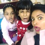 Pooja Kumar Instagram - This was our attempt to scare our granny! #goofy #lovethem #nieces