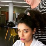 Pooja Kumar Instagram - My hair stylist says "Do it this way" and I'm saying "really?!" 😂 #whatdoyouthink #trusttheprocess #largehairdontcare #shesactuallyamazingthough #tamilmovies