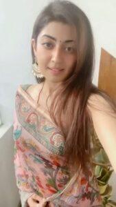 Pranitha Subhash Instagram - Love this saree from @pranam.official ❤️