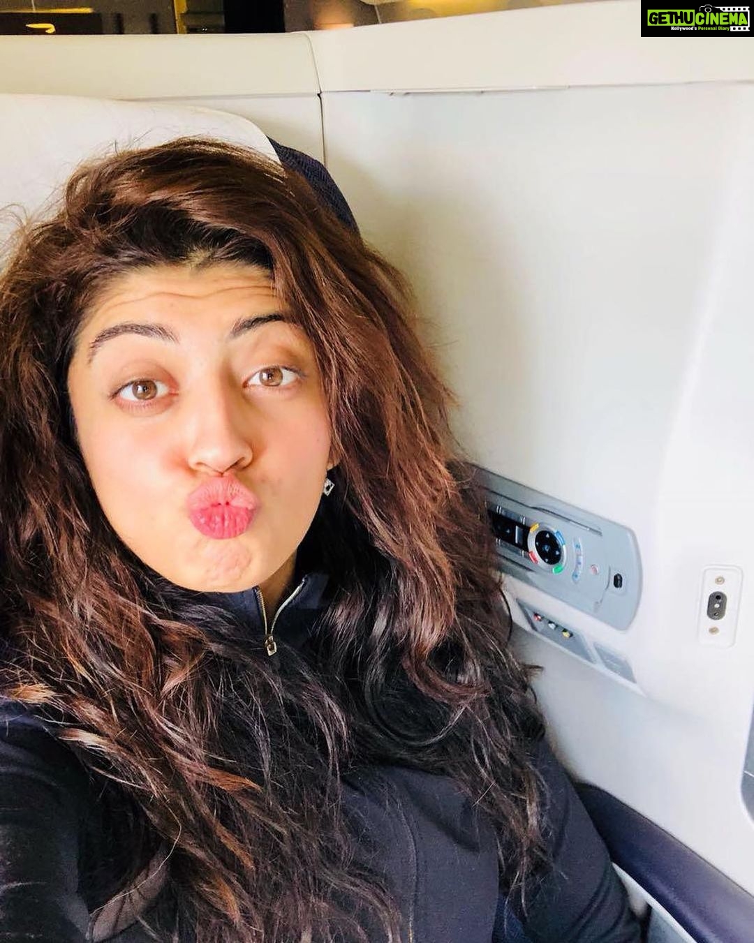 Pranitha Subhash Instagram - Throwback to long haul flights .. can’t wait to travel again!