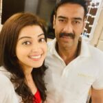 Pranitha Subhash Instagram - Happy Birthday to my first co star in Bollywood . @ajaydevgn sir . #bhujtheprideofindia