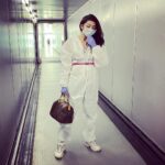 Pranitha Subhash Instagram - Paranoid mother made sure I wear a ppe kit for my first flight in 6 months.. Travel in post covid era !