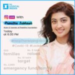 Pranitha Subhash Instagram - Live 6 in the evening guys🤗
