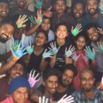 Pranitha Subhash Instagram - Throwback to Last years Holi .. along with campus to community, we painted the government school I’ve adopted in Hassan... Also we have chronicled all the work we do under our foundation in the website pranithafoundation.org Check it out ❤️