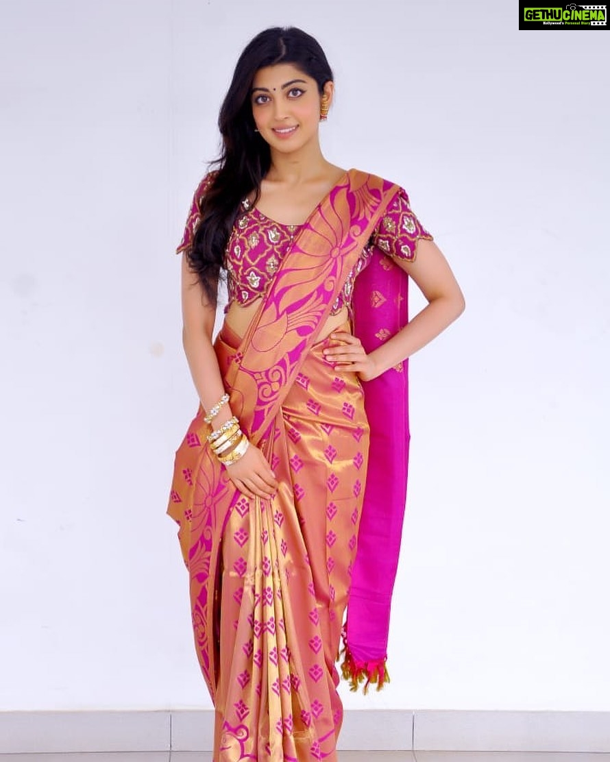 Pranitha Subhash Instagram - Can never go wrong in the classic silk sari ..really brings out a different side to me.. what do you guys think ? ❤️ ⭐️ ✨✨ more pictures soon ✨ Absolutely in love with this saree and blouse by @archithanarayanamofficial ✨❤️