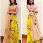 Pranitha Subhash Instagram - Of Yellows n Florals 🌼 Outfit @thedeccanstory Jewellery @thedeccanstory Styled by @harmann_kaur_2.0 💛