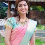 Pranitha Subhash Instagram – ✨ Wearing this lovely “Dasavatharam” set by @kalasha_finejewels 
Saree – @angadioninsta 
Blouse – @lathaputtanna ❤️🧿