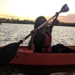 Pranitha Subhash Instagram – Kayaking into the sunset ..#aboutyesterday absolutely picturesque 😍
.
. Mulki, India
