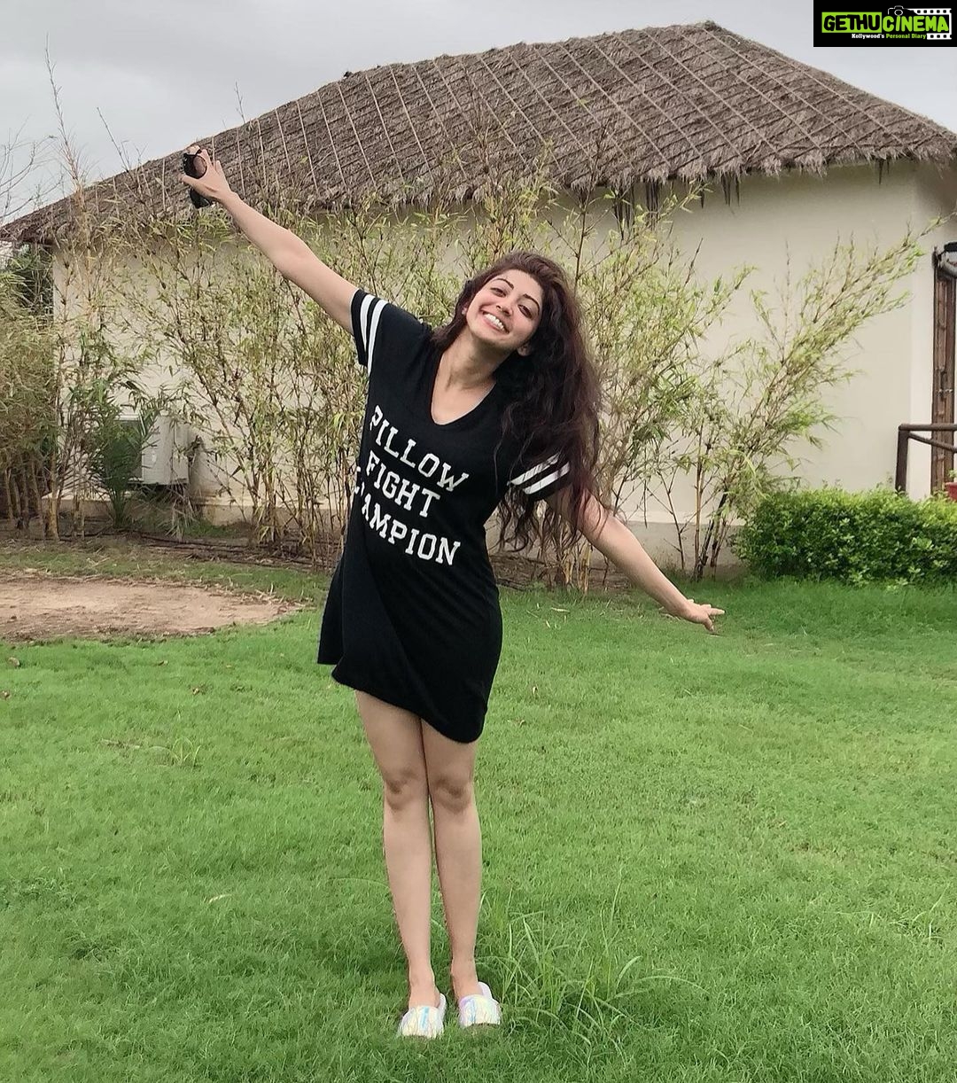 Pranitha Subhash Instagram - Mom always told me I’m a champion .. didn’t know she was talking bout being a pillow fight champion 😛🙄