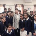 Pranitha Subhash Instagram - Was absoruly lovely spending time with these school girls at a delhi govt school. Empowering women through education ..