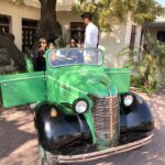 Pranitha Subhash Instagram – Lunching on a vintage car🍴