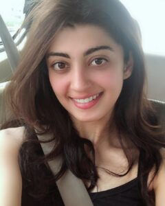Pranitha Subhash Instagram - Morning! #messyhairdontcare #undoneEyebrows 👻 #wokeuplikethis