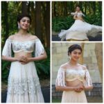 Pranitha Subhash Instagram - Swipe lefttt .. Outfit by @_avigna_ jewellery (earrings) by @mirabyradhikajain coordinated by @instagladucame