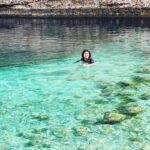 Pranitha Subhash Instagram - Just found another beautiful water body, we just took off our shoes and jumped in! These pictures don’t do justice to how beautiful it actually is 📍Sinkhole at bimmah, oman